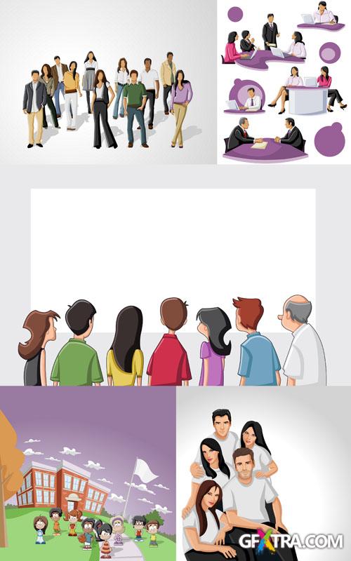 Animated People Vector