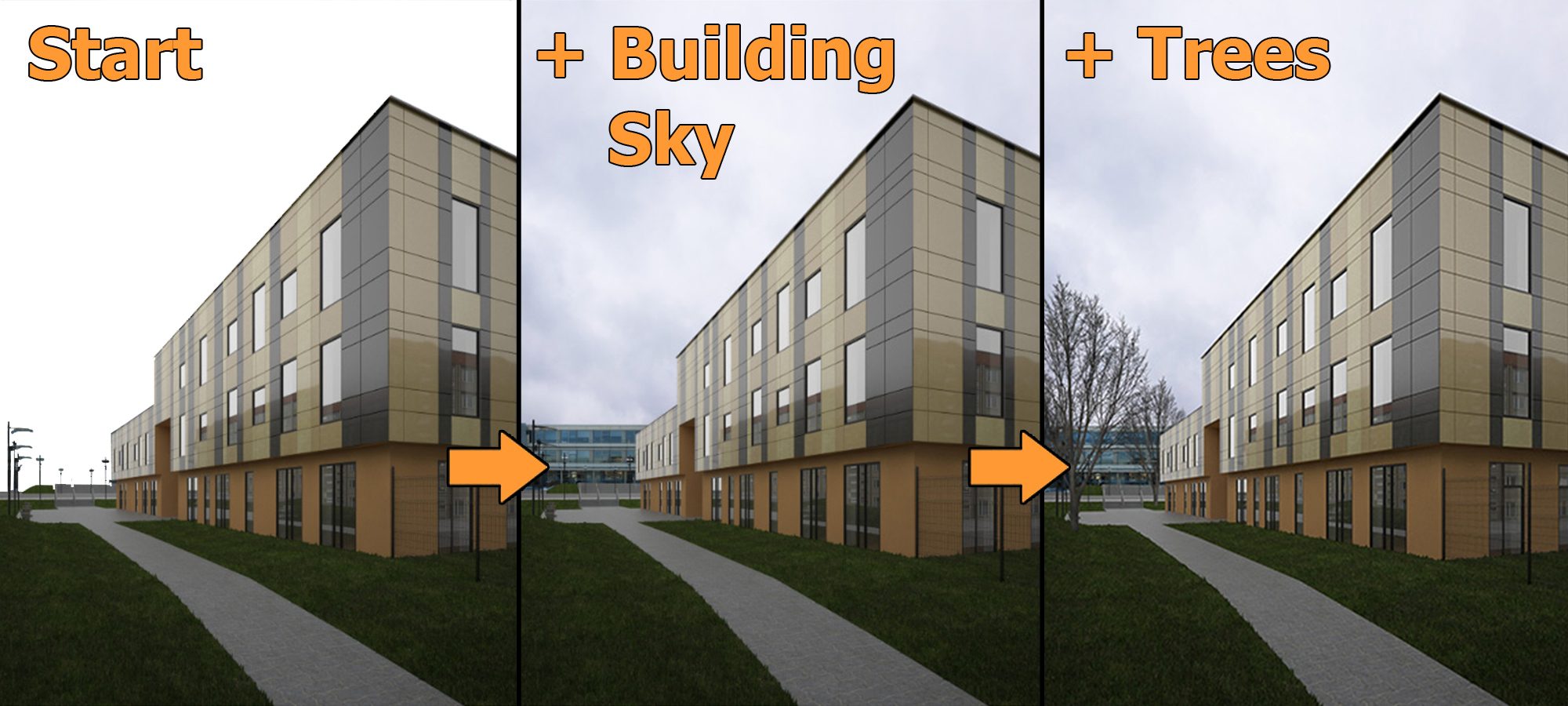 Architecture Rendering Photoshop Architecture Rendering Photoshop