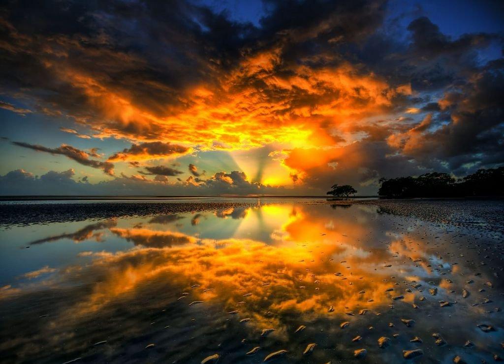 Beautiful Reflection Sunset Beautiful Reflection Sunset