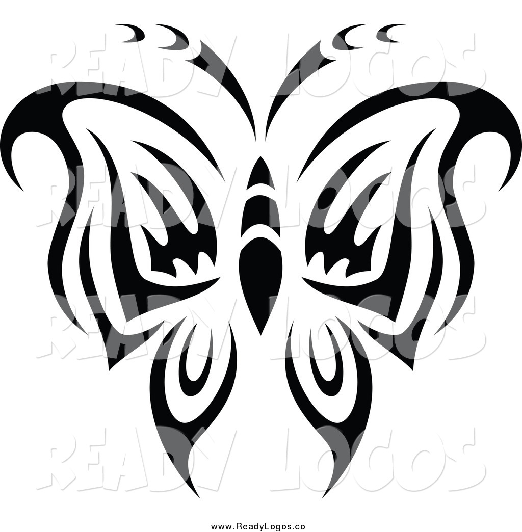 Black and White Butterfly Clip Art