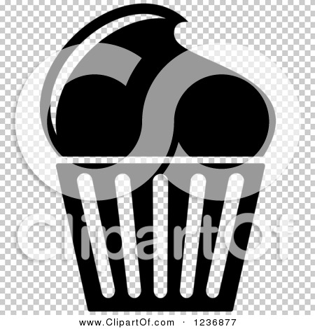 Black and White Cupcake Clip Art Free