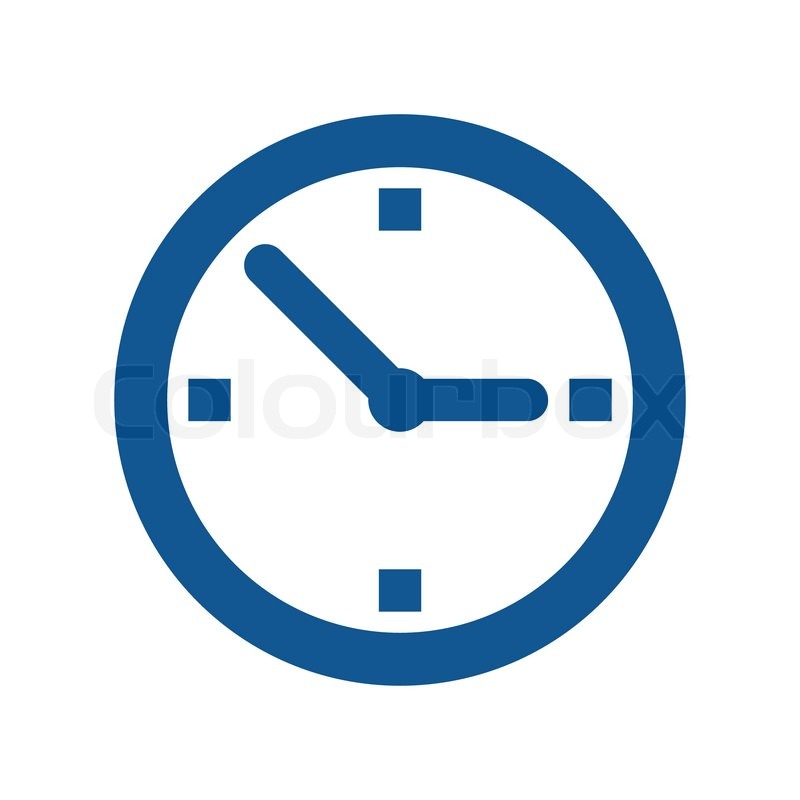 Black Clock Icon Vector Black Clock Icon Vector