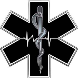 Black EMS Star of Life