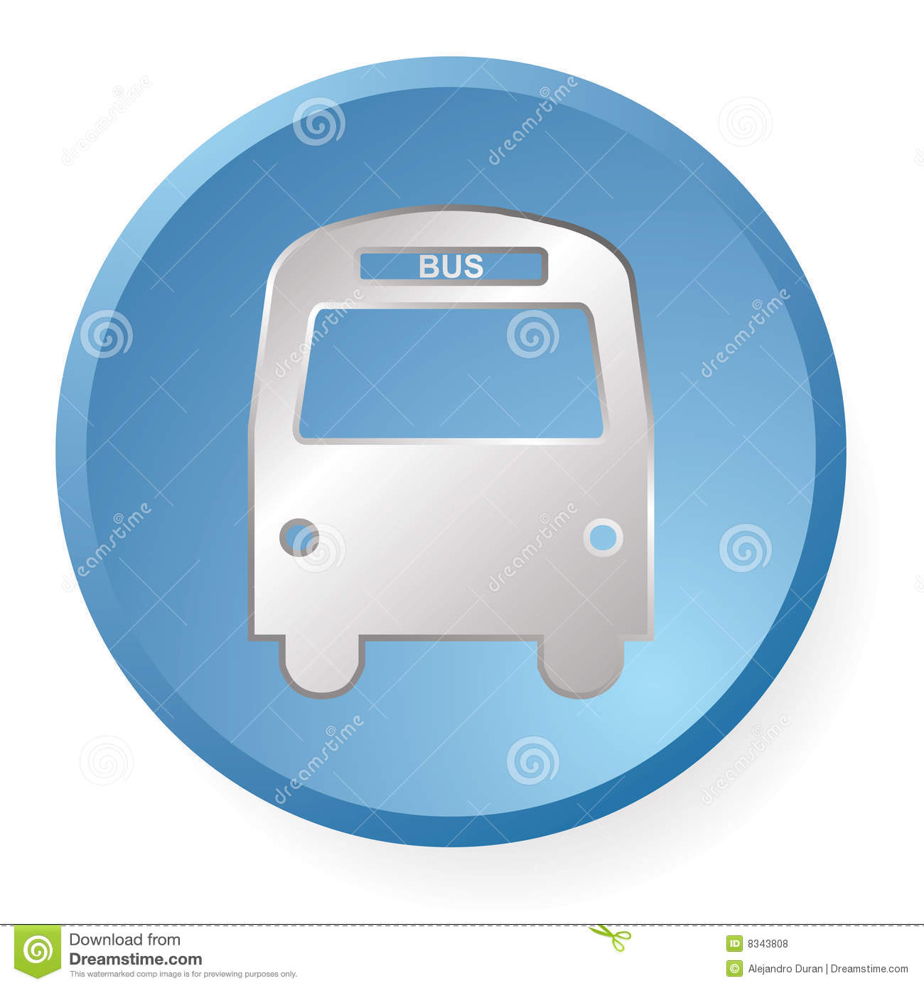 Blue Bus Icon