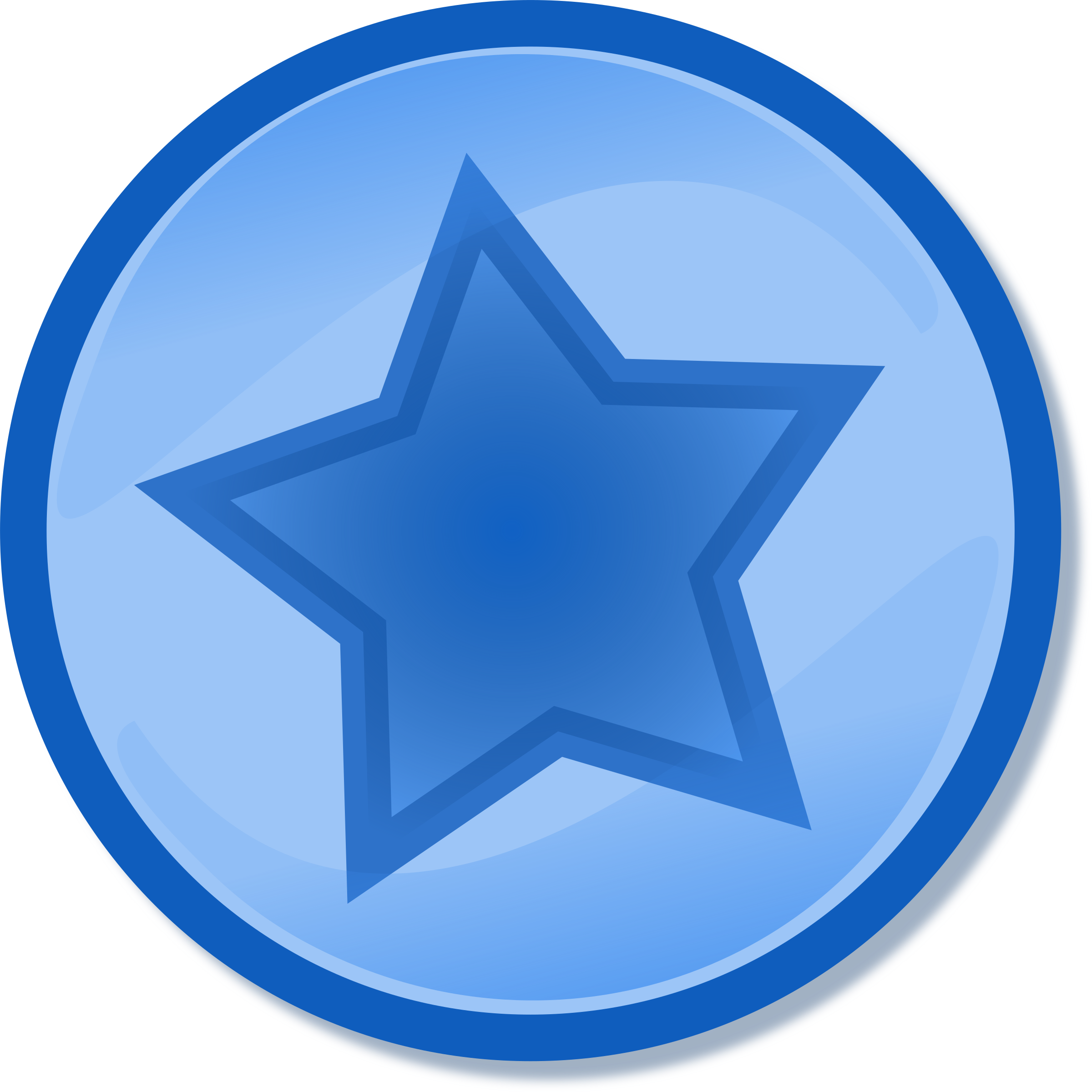 Blue Circle Star Icon