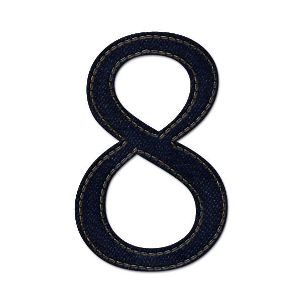 Blue Number 8 Icons