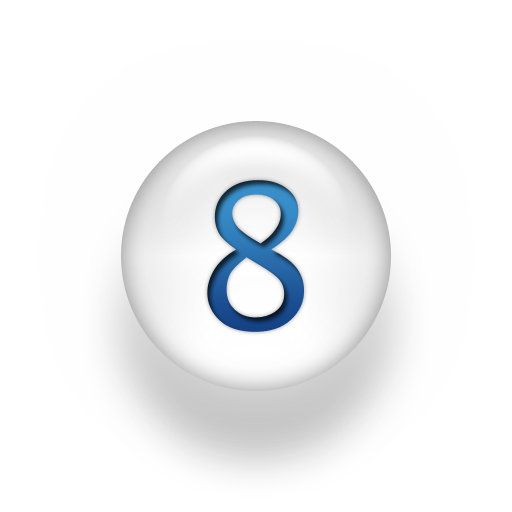 Blue Number 8 Icons