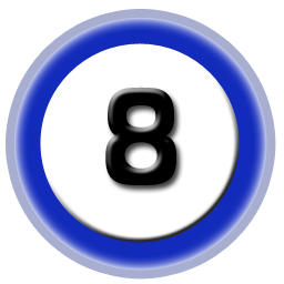 Blue Number 8 Icons