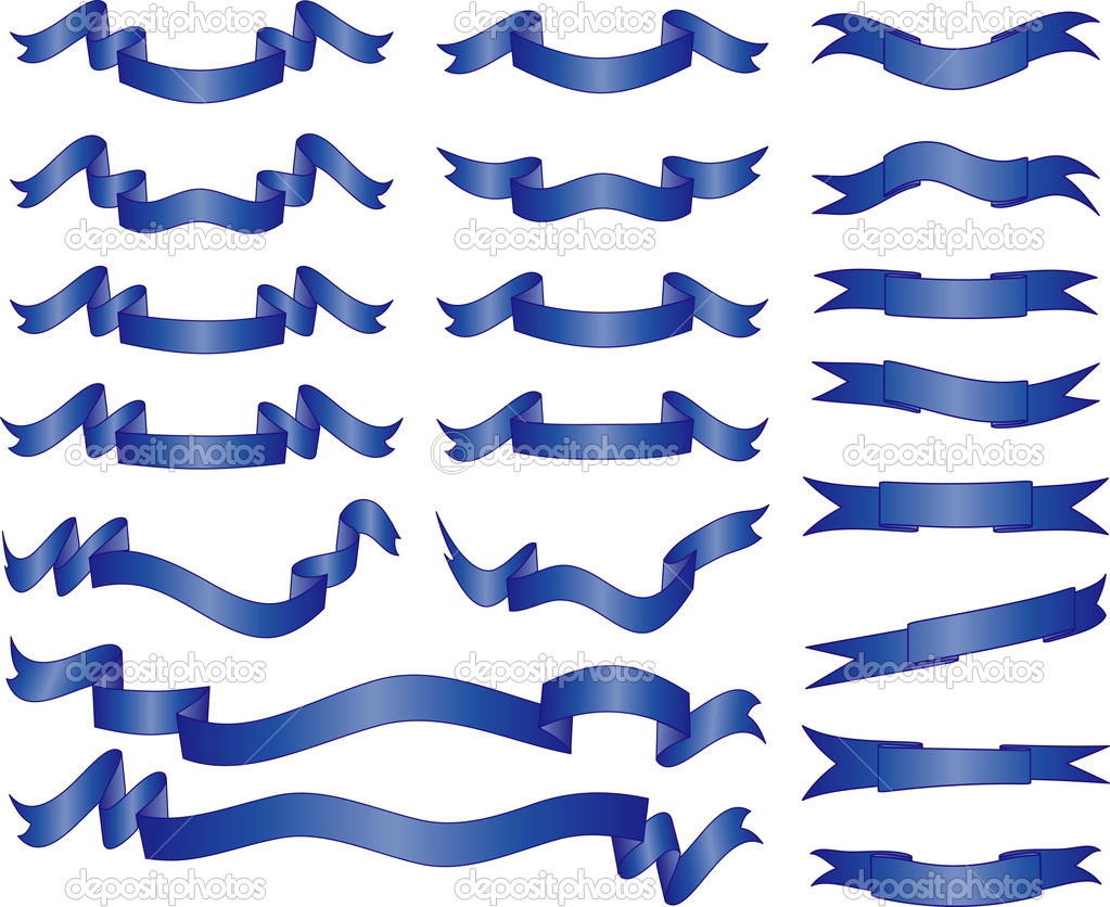 Blue Ribbon Banner Vector Free