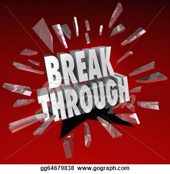 Breaking through Glass Clip Art