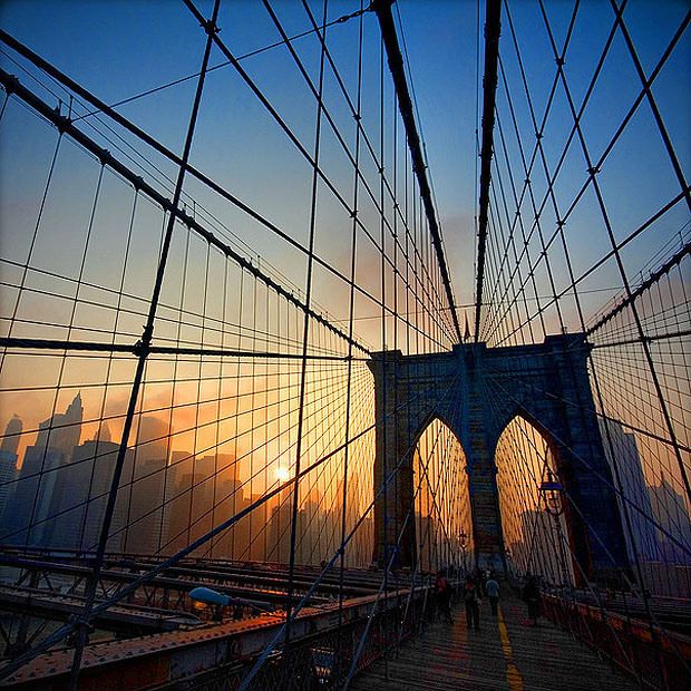 Brooklyn Bridge at Sunset Brooklyn Bridge at Sunset