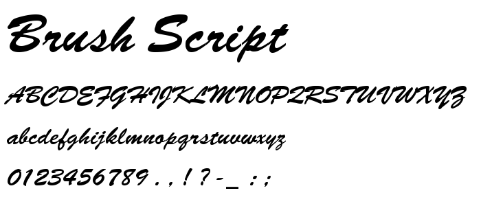 Brush Script Font Free Download
