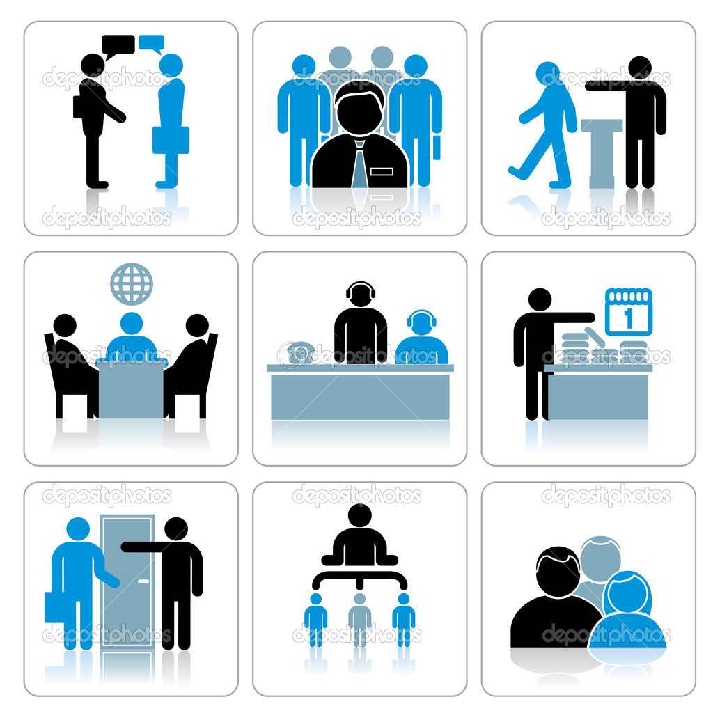 Business People Icons Vector