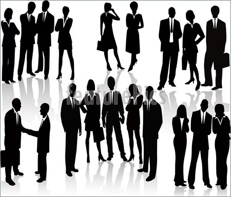 Business People Silhouette Vector