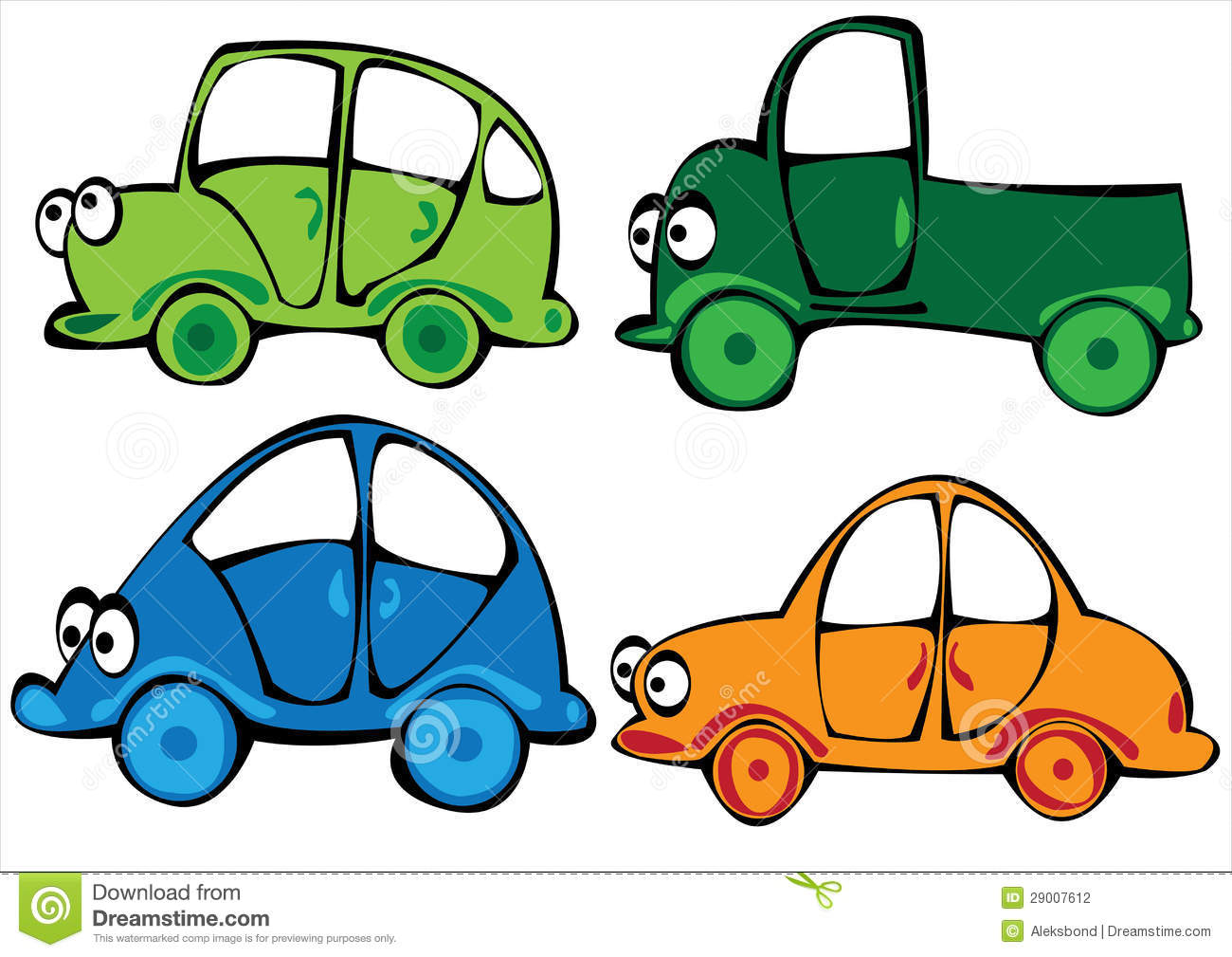 Cartoon Car No White Background