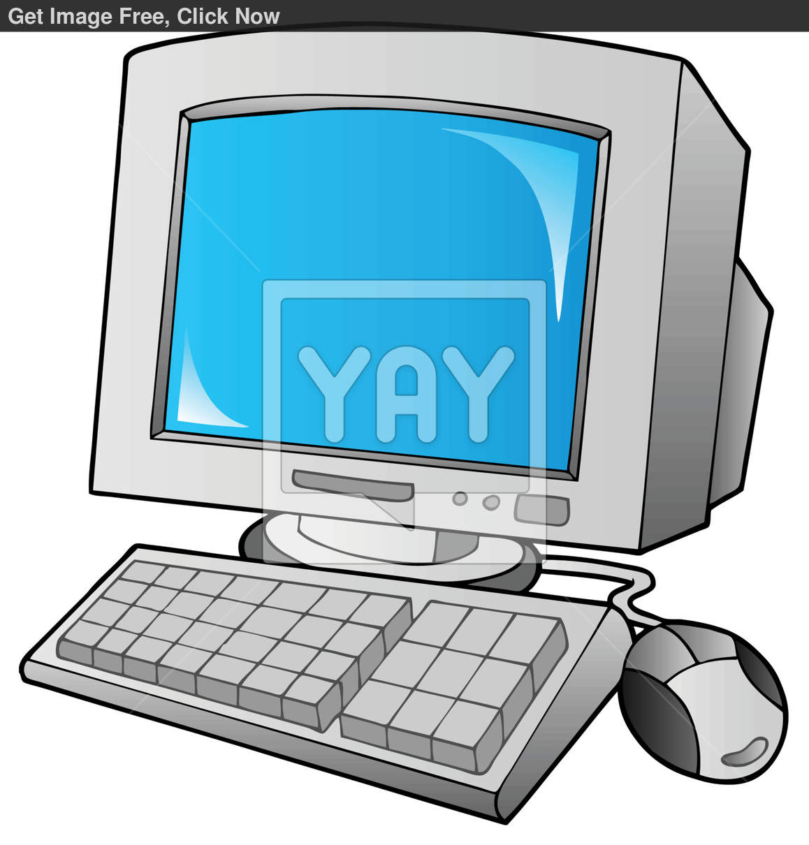 Cartoon Desktop Computer