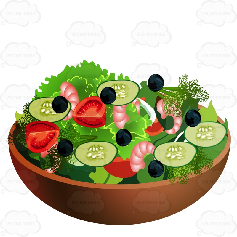 Cartoon Salad Bowl