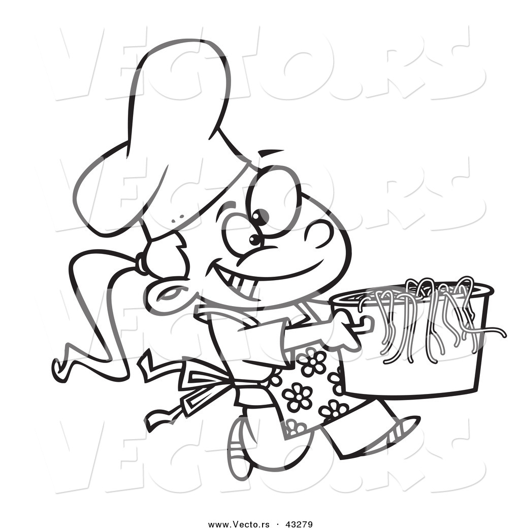 Cartoon Spaghetti Coloring Pages