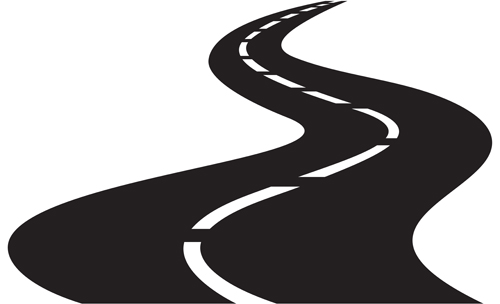 Cartoon Winding Road Vector