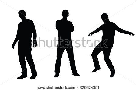 Casual Business People Silhouette Casual Business People Silhouette