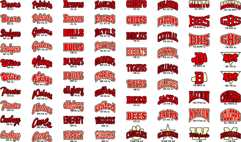 Cheerleading Embroidery Fonts