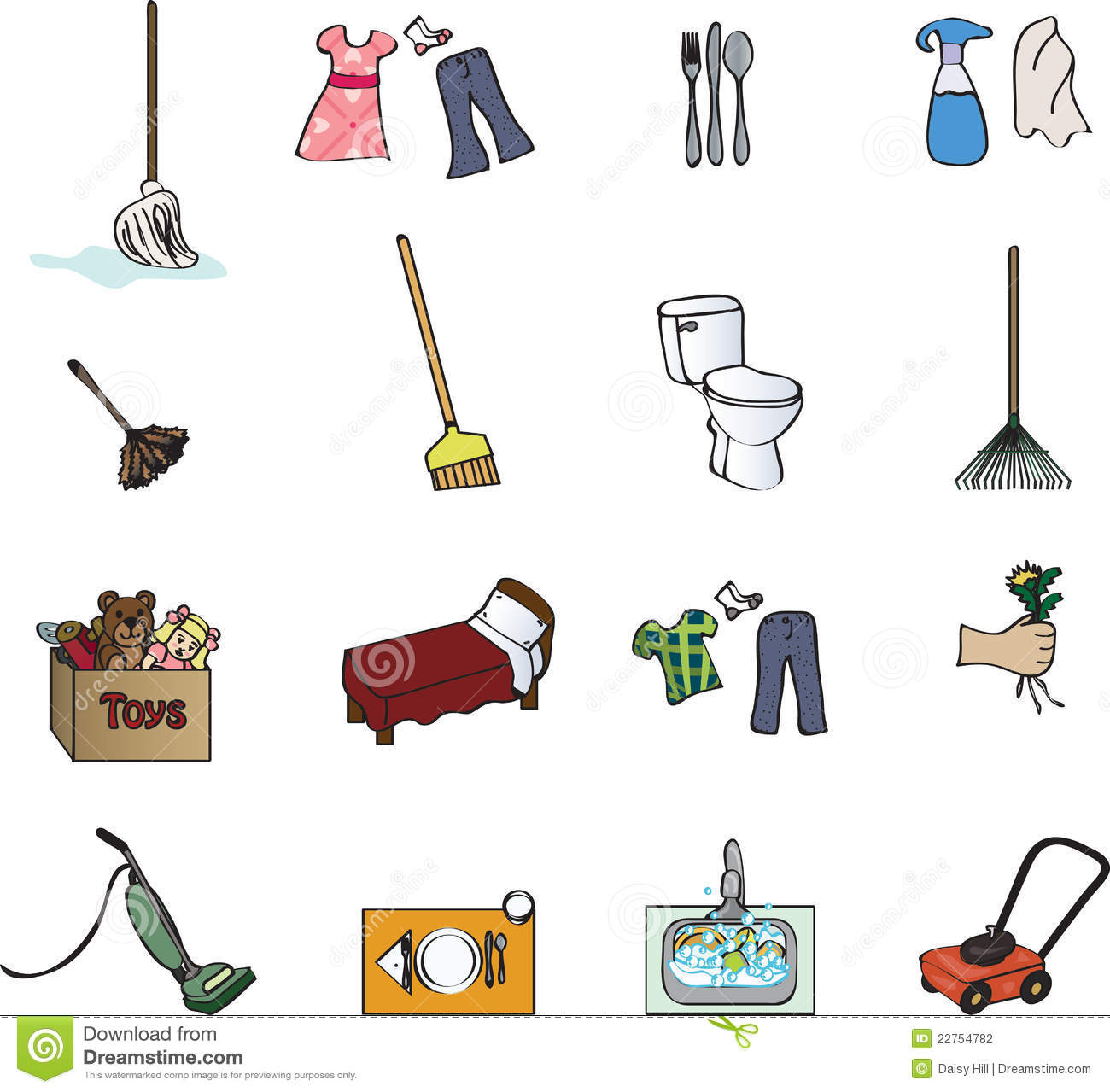 Chore Chart Icons Clip Art
