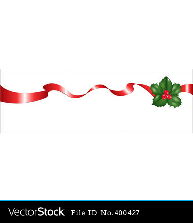 Christmas Ribbon Border Clip Art