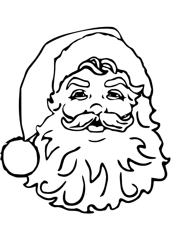 Christmas Santa Clip Art Black and White