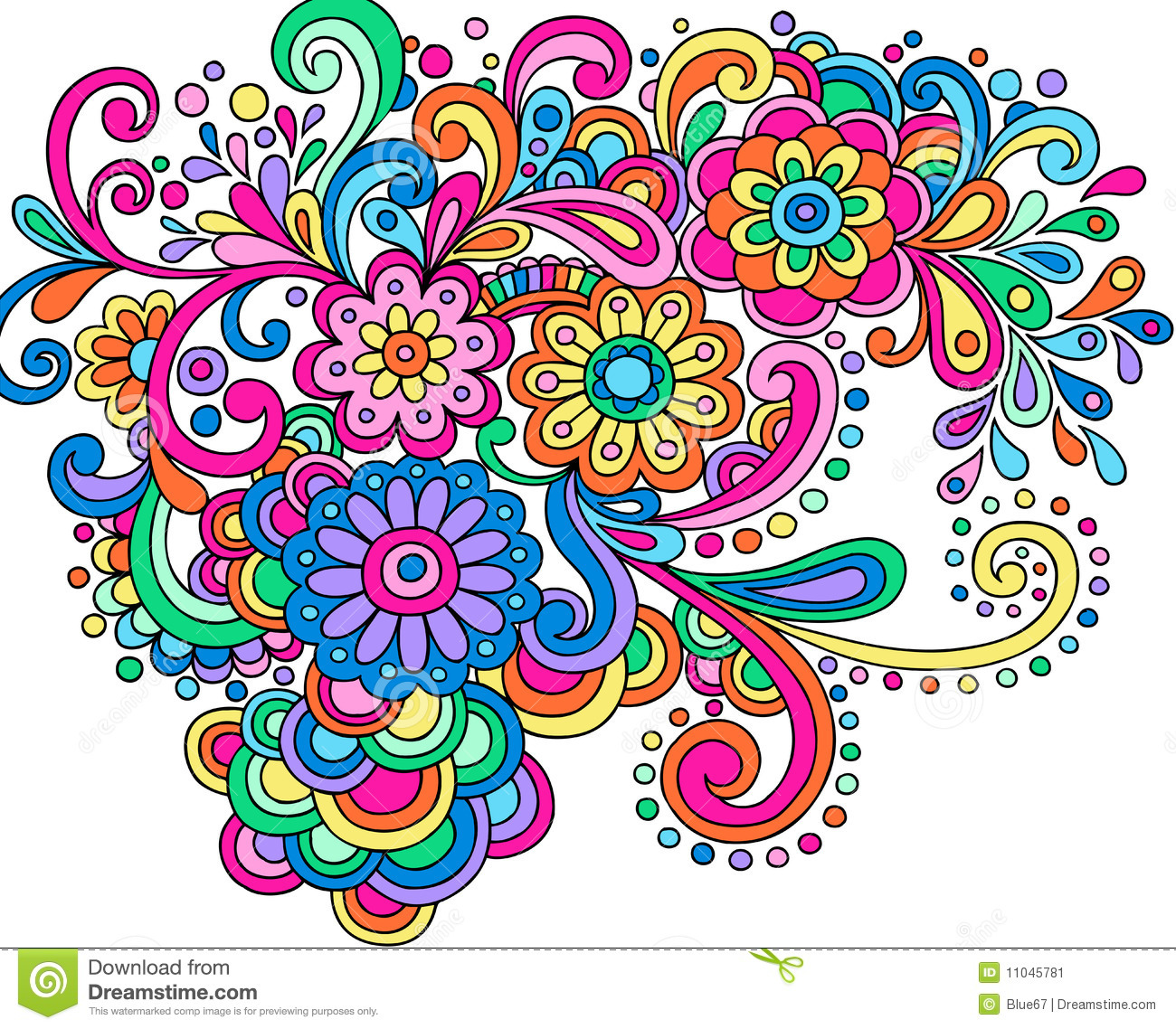 13 Photos of Rainbow Swirl Floral Vector