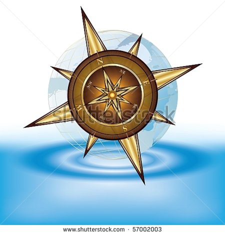 Compass Transparent Background Vector Images of Gold