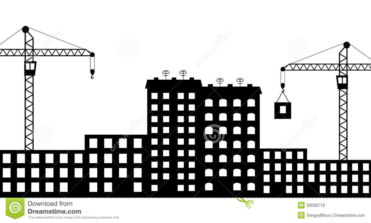 Construction Crane Silhouette Clip Art