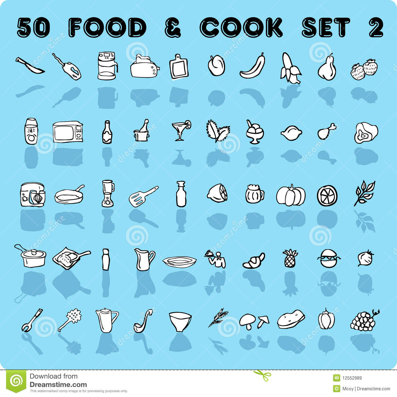 Cooking Food Vector Icons