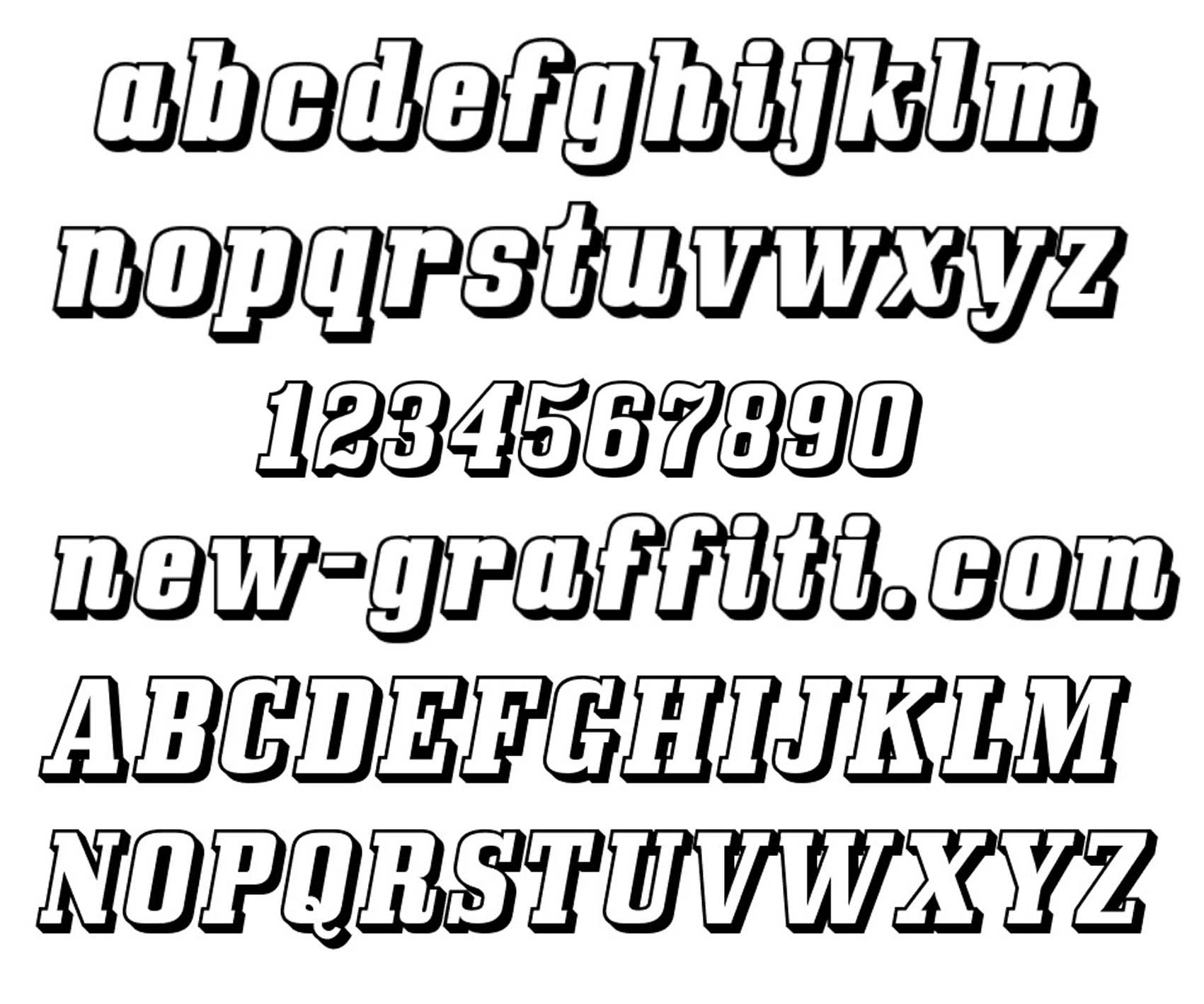 Cool Font Graffiti Alphabet Letters Lowercase