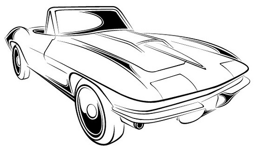 Corvette Stingray Logo Drawing