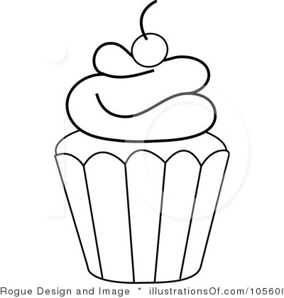 Cupcake Outline Clip Art