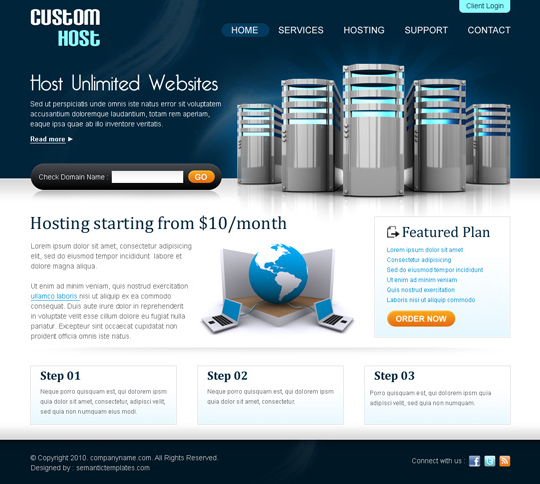 Design Hosting Professional Web Page