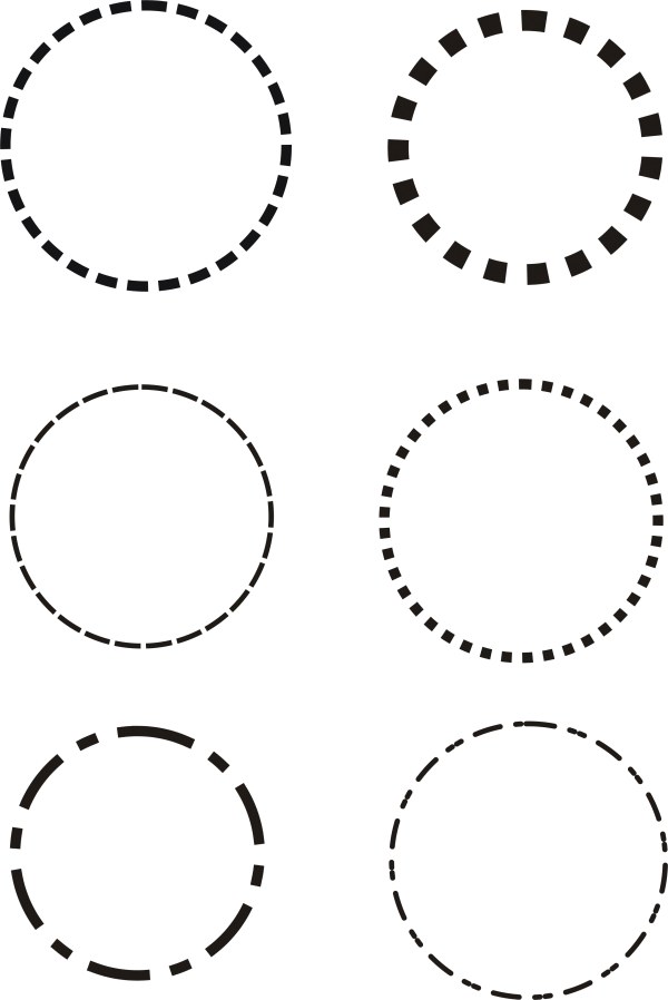 8 Dotted Circle Vector Images