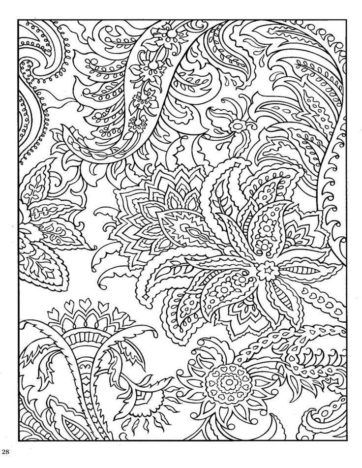 Dover Coloring Book Paisley Designs