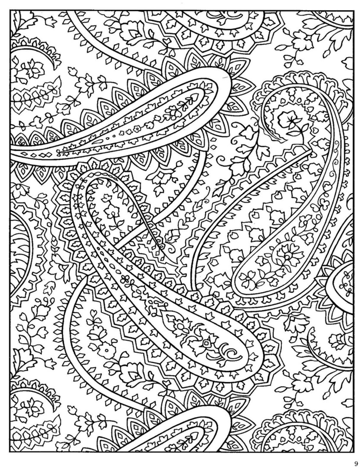 Dover Coloring Book Paisley Designs