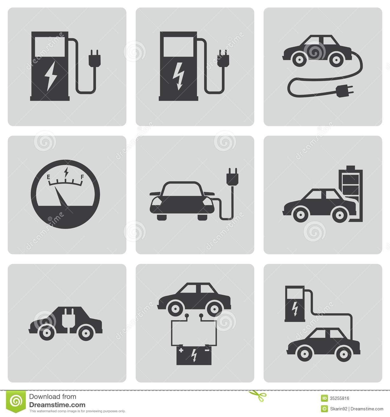 Electric Car Icon Vector