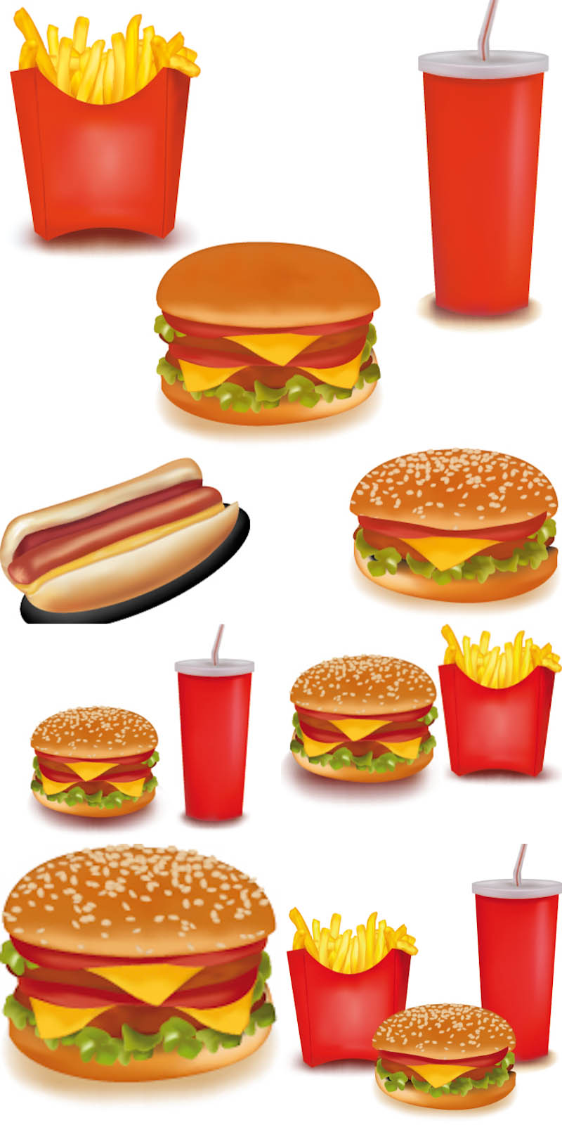 Fast Food Vectors Free