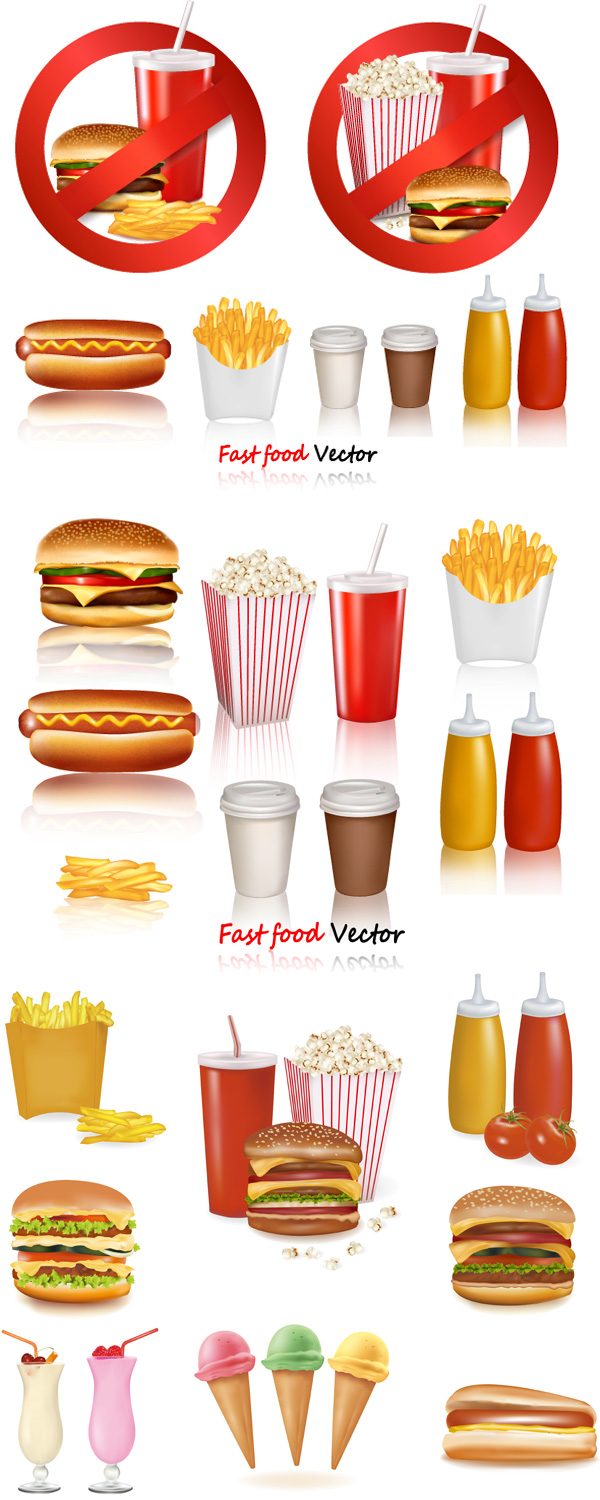 Fast Food Vectors Free