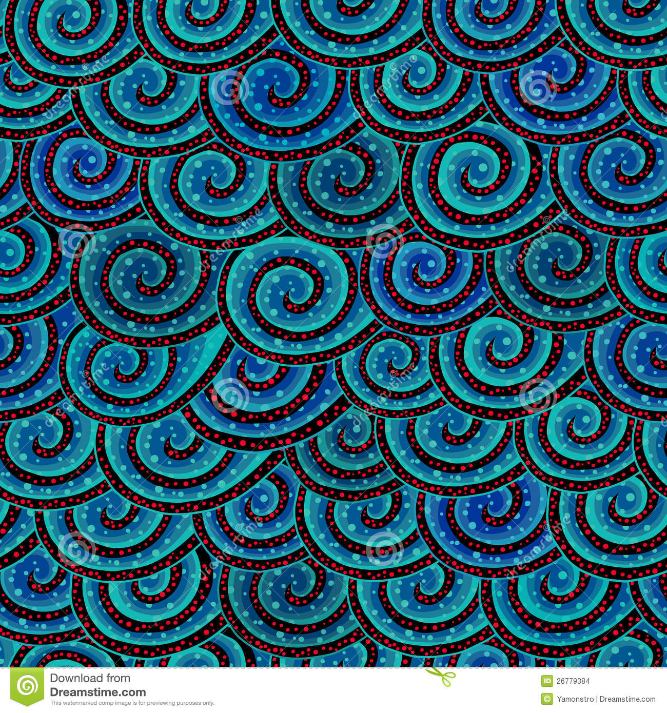 Fish Scale Pattern Seamless