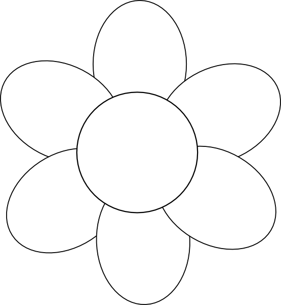 Flower Petal Outline Clip Art Flower Petal Outline Clip Art