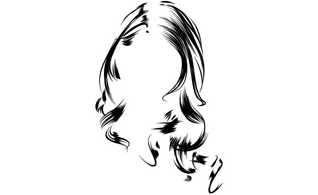 Flowing Hair Vector