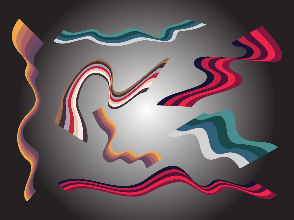 Free Abstract Vector Ribbons