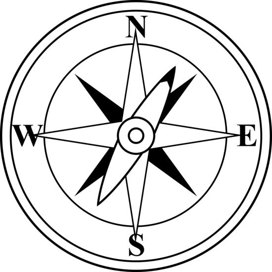 5 Compass Icon Black And White Images