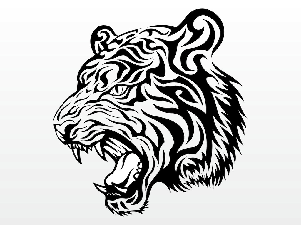 9 Tiger Head Vector Images