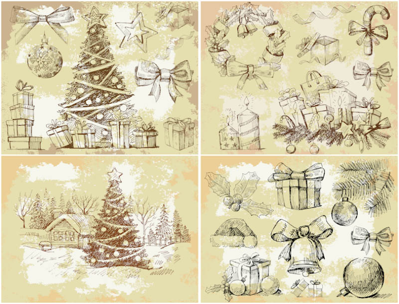 Free Vintage Christmas Vector Designs