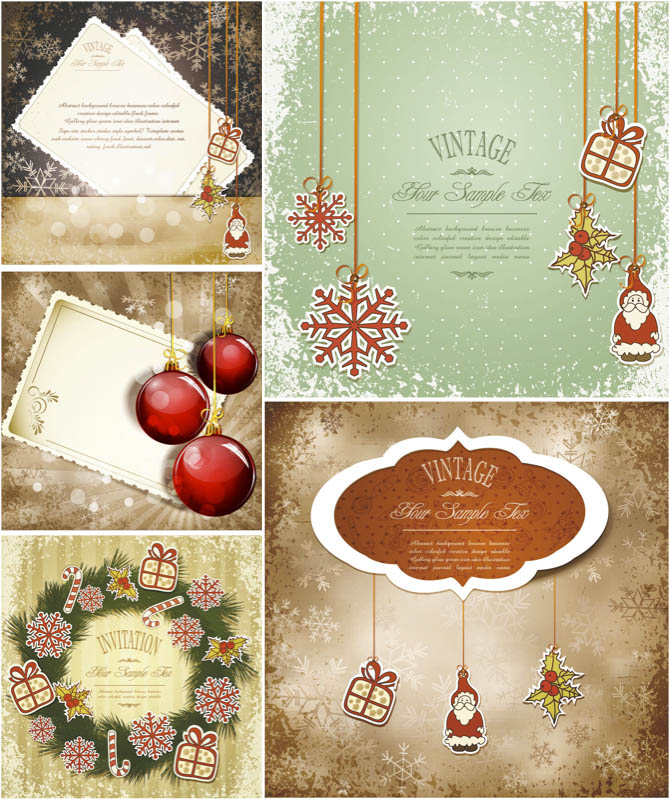 Free Vintage Christmas Vectors